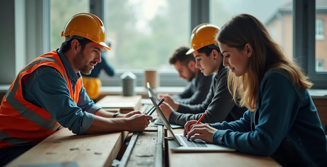 Symbolische Darstellung der Investitionsentscheidung zwischen Verkehrsinfrastruktur und Bildung