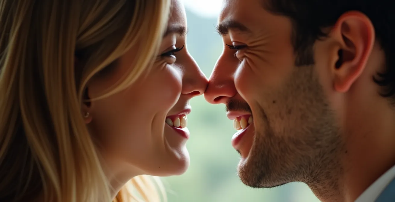 Makroaufnahme von Händen beim traditionellen Schweizer Begrüssungsritual mit drei Wangenküssen