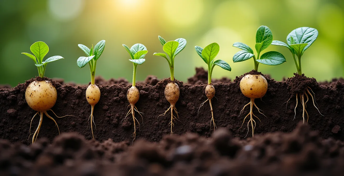 Saisonaler Anbaukalender mit verschiedenen Kulturen im Schweizer Mittelland