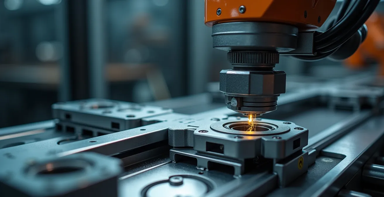 Moderne Roboteranlage in Schweizer Produktionshalle