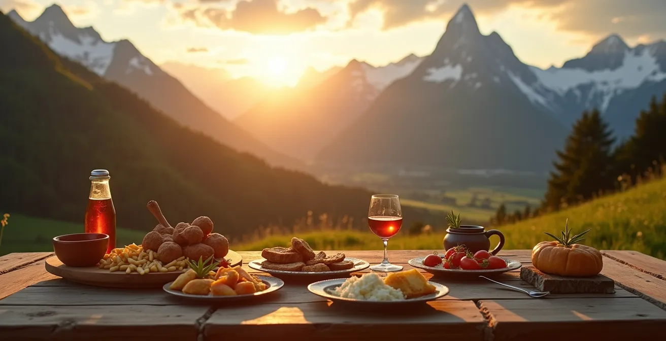 Gesellige Schweizer Esskultur in Balance zwischen Genuss und Gesundheit