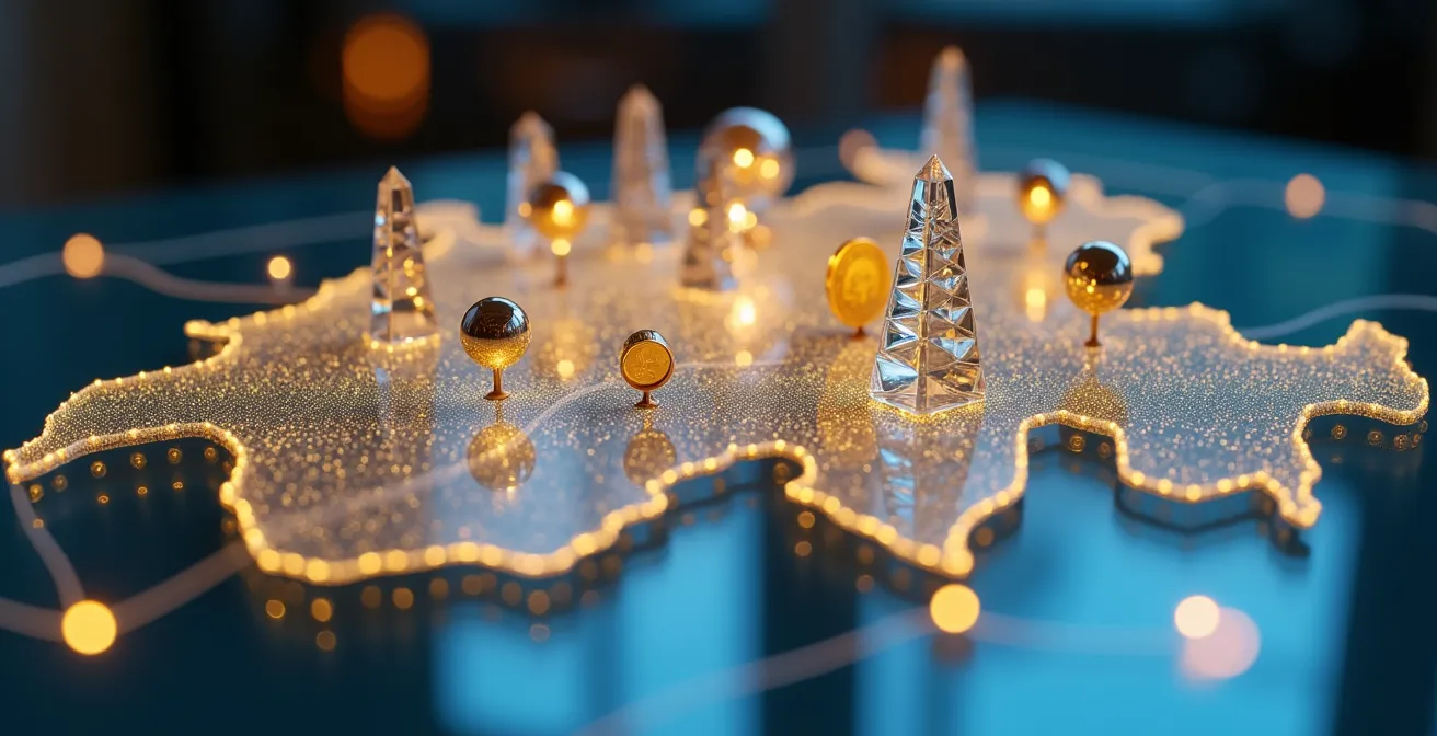 Visuelle Darstellung der geografischen Nähe von Forschung und Industrie in der Schweiz