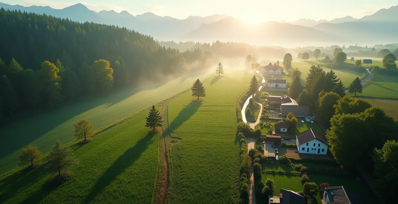Visualisierung der vernetzten Lebensräume vom Nationalpark bis zu privaten Gärten in der Schweiz